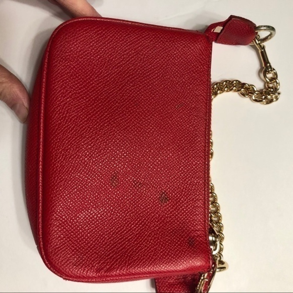 COACH red grosgrain leather mini bag studded - Picture 13 of 15